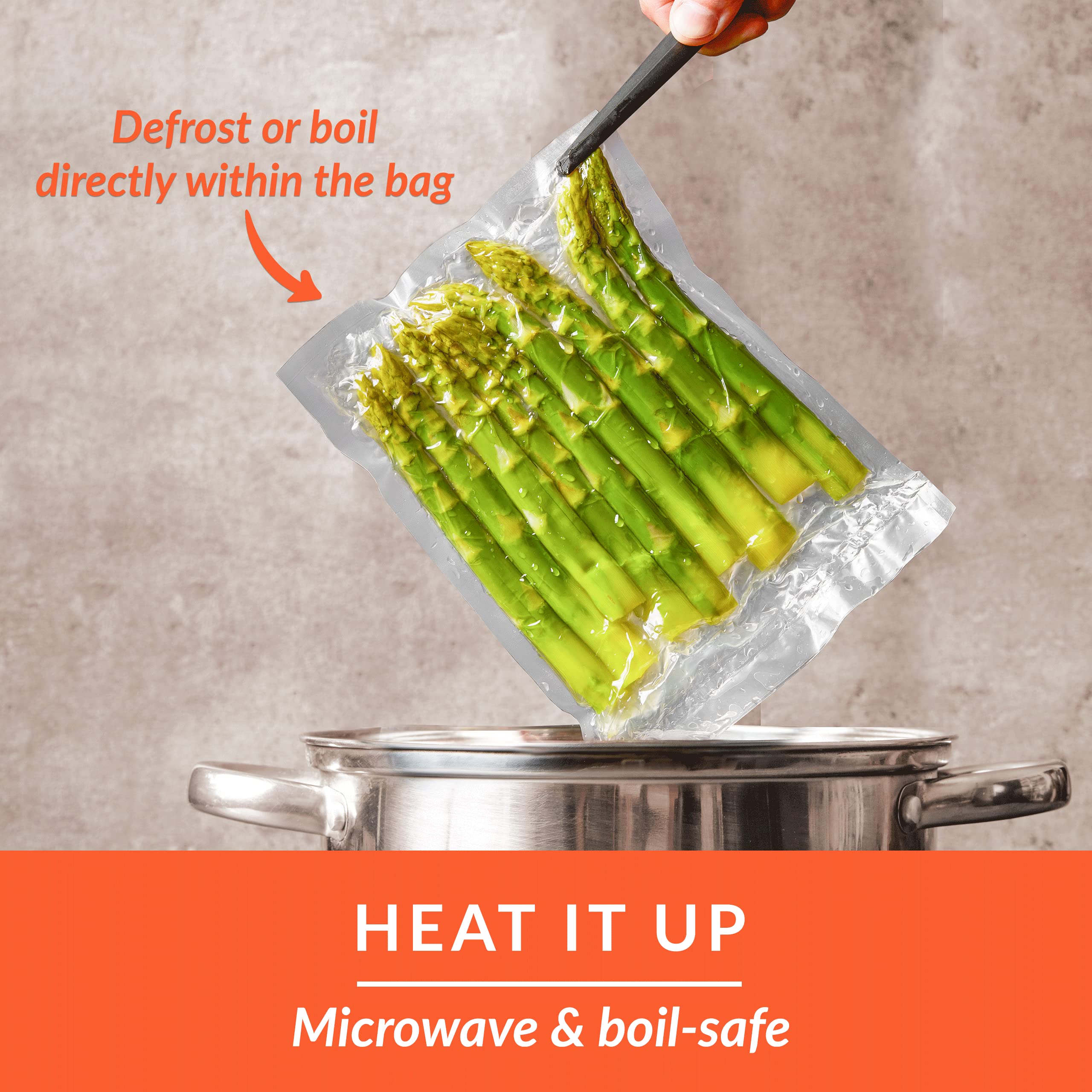 BPA-Free Vacuum Sealer Bags - 2 Rolls (8