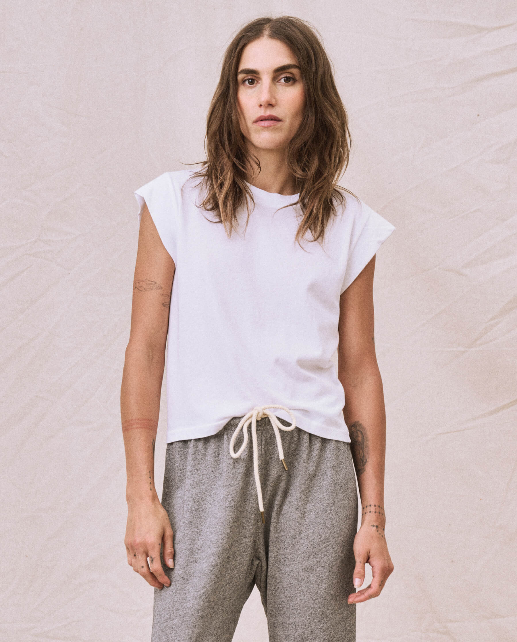 The Peak Shoulder Tee - Premium Cotton Crewneck T-Shirt for Men & Women | True White | Casual Wear, Everyday Outfit & Layering Essential