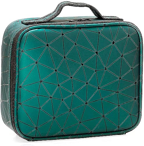 Sunaina Nylon Sea Green Professional Cosmetic Storage Bag - Adjustable Compartment Makeup Organizer & Toiletry Travel Bag | Perfect for Travel, Salon, and Home Beauty Organization