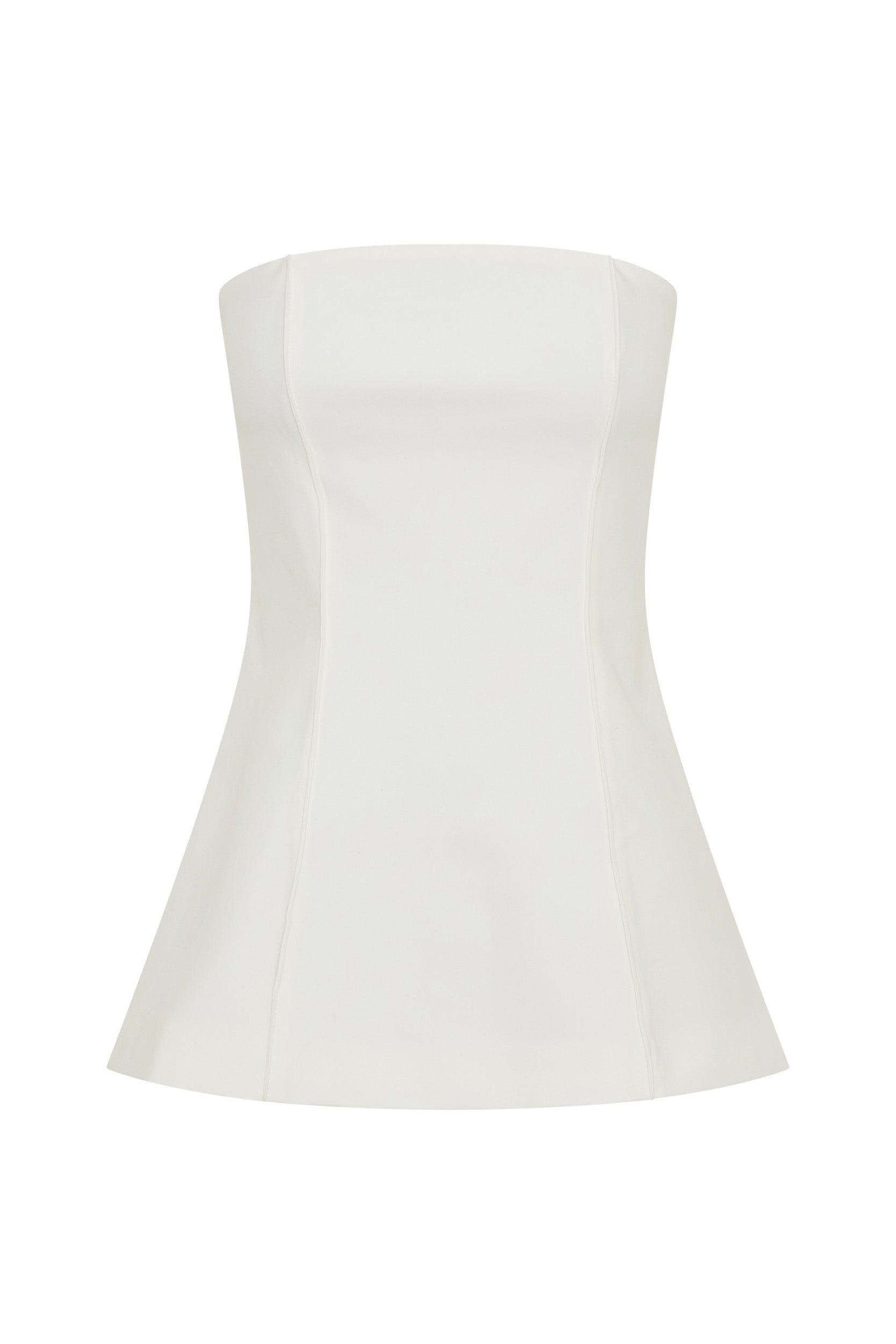 Remy White Strapless Top for Women - Sexy Off Shoulder Blouse for Party, Date Night & Summer Outfits