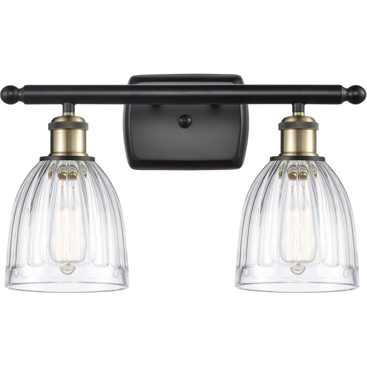 Innovations Lighting 516-2W-BAB-G442-LED Brookfield 2-Light Bathroom Vanity Light - Modern LED Wall Sconce for Bathroom Mirror Lighting - Ballston Collection (Brushed Gold Finish) - Perfect for Master Bath, Powder Room & Spa Decor