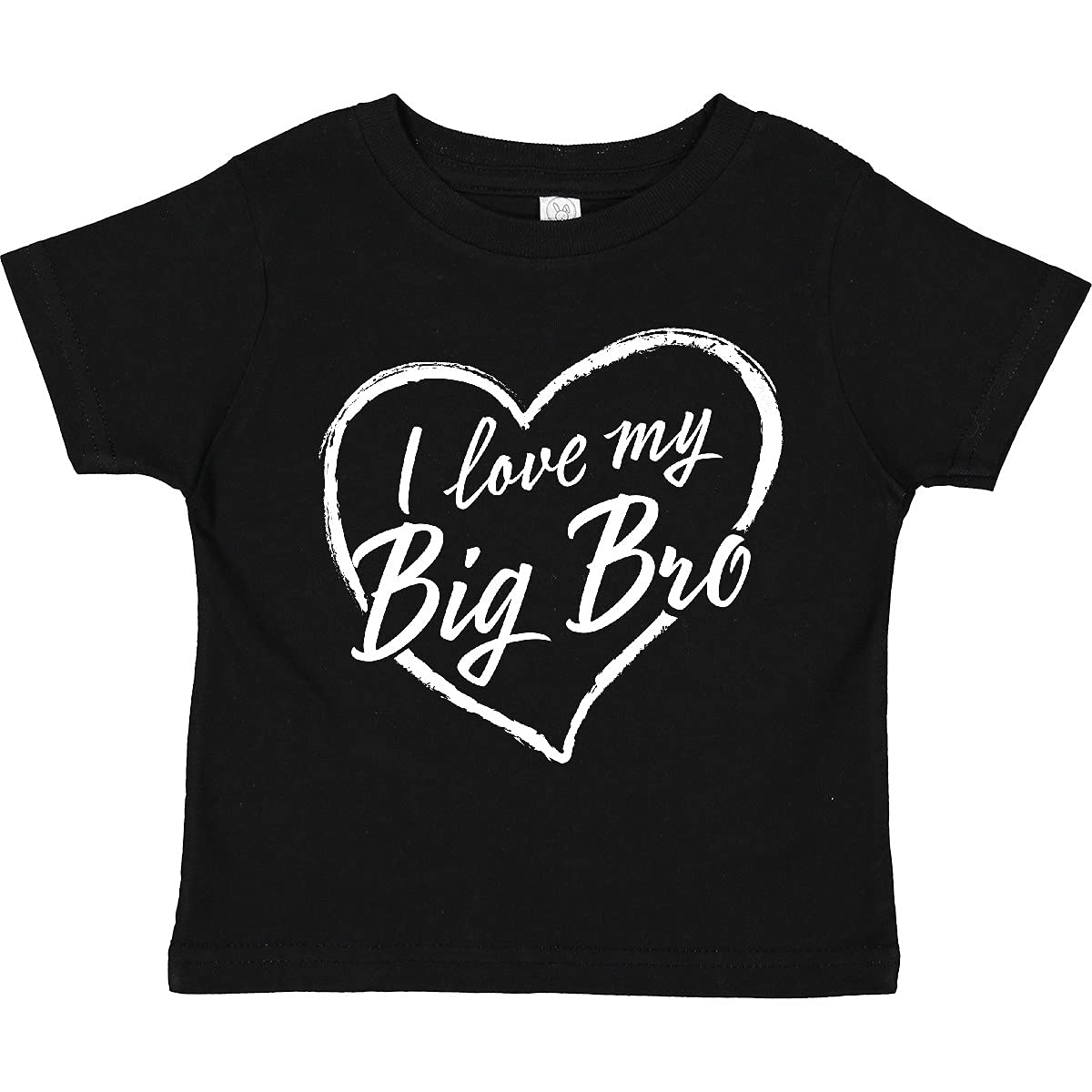 Inktastic I Love My Big Brother White Chalk Heart Toddler T-Shirt | Cute Sibling Matching Outfit for Boys & Girls | Perfect for Family Photos, Birthday Gifts & Brother Appreciation