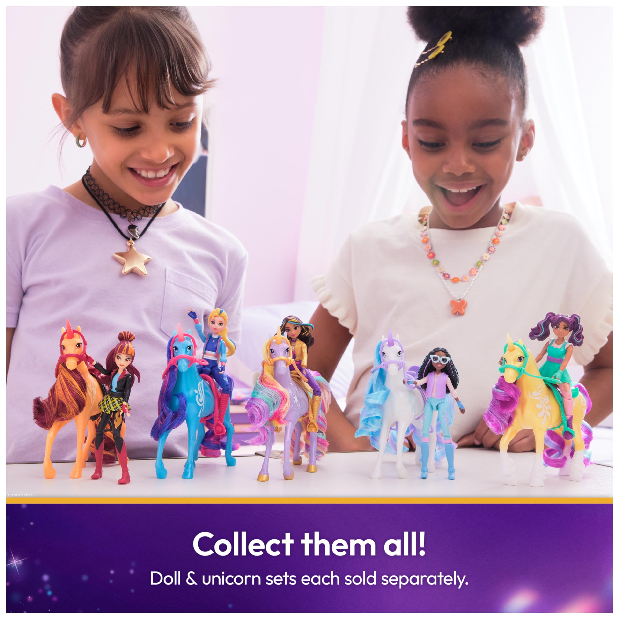 Unicorn Academy Doll Set with Sophia & Wildstar - 2 Accessories & Hair Styling Tool - Magical Unicorn Toys for Girls Age 4+ - Perfect for Imaginative Play & Birthday Gifts