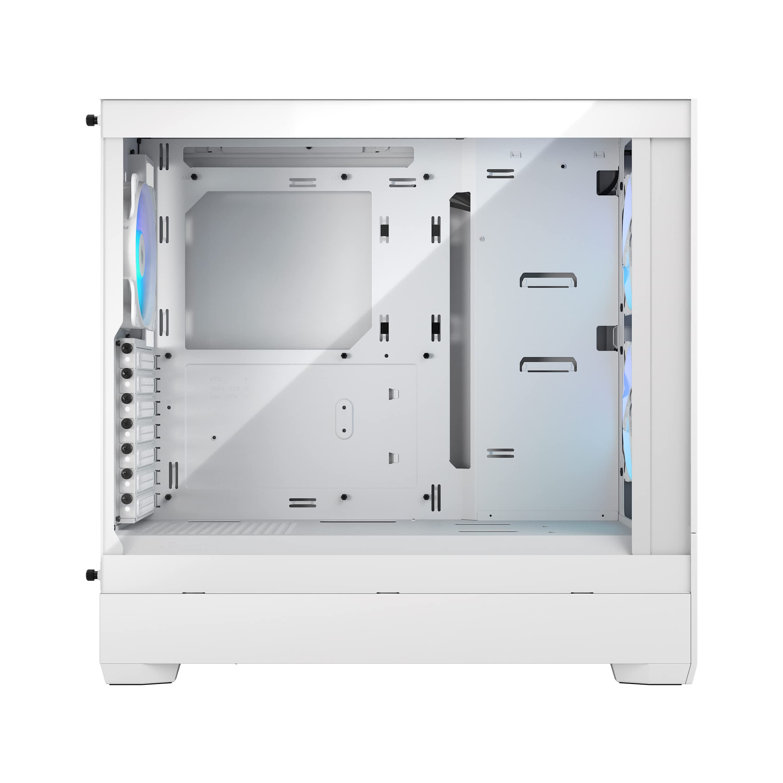 Fractal Design Pop Air RGB White Mid Tower PC Case - Tempered Glass Side Panel, Clear Tint, High Airflow - Perfect for Gaming Rigs & Workstation Builds