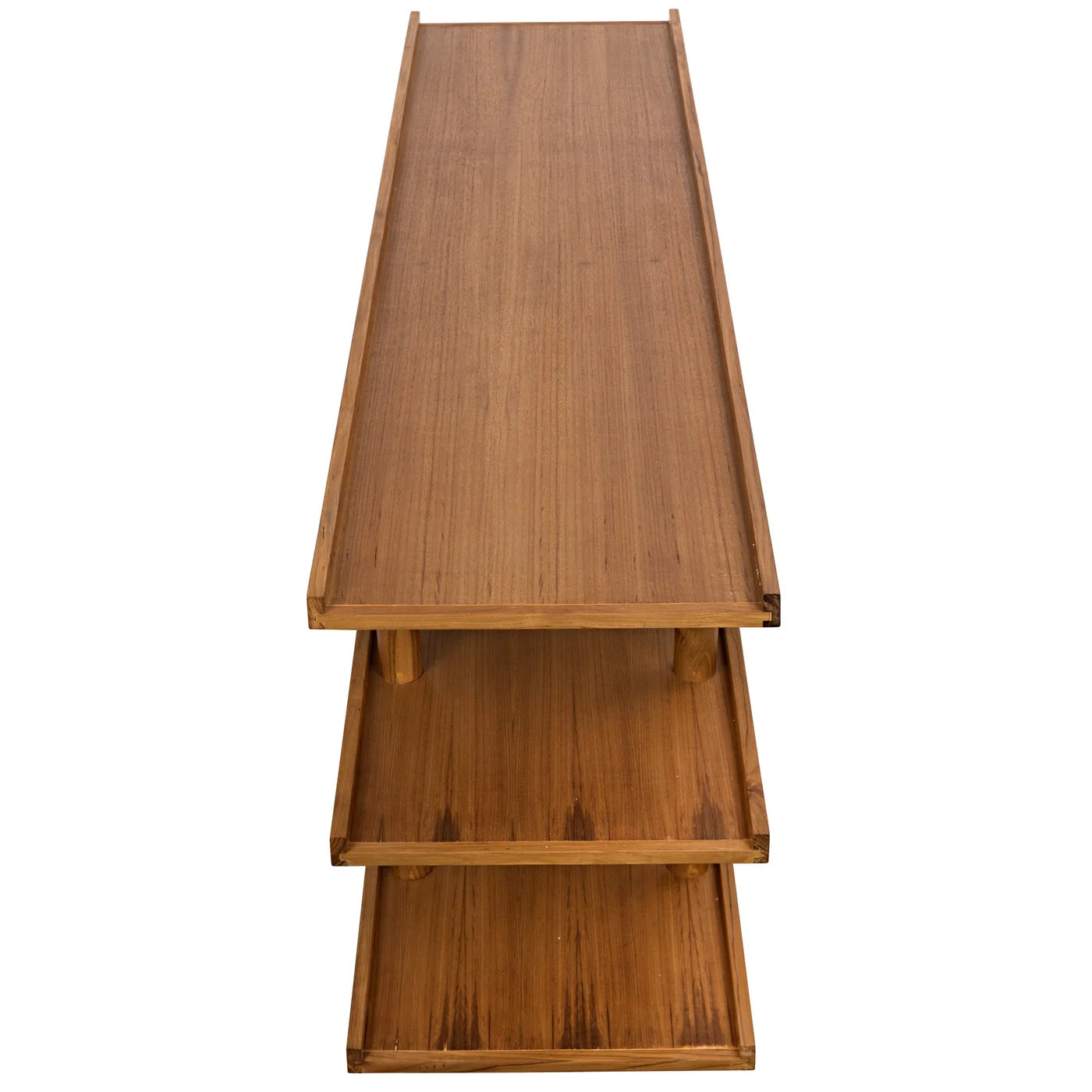 Solid Teak Wood Console Table - Mid-Century Modern Entryway Furniture for Living Room, Hallway & Foyer Decor