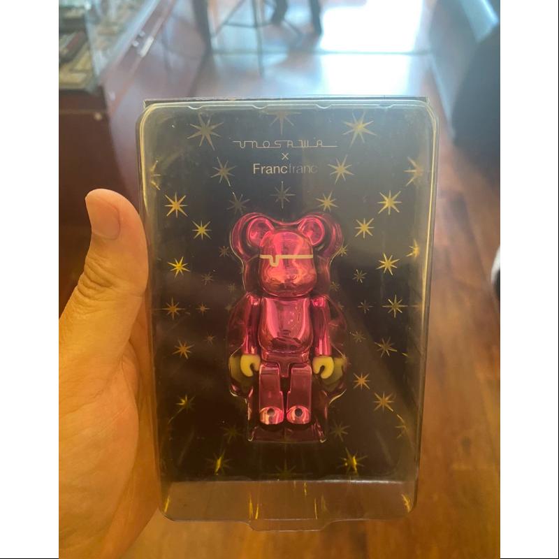 Limited Edition Medicom Be@rbrick 100% Purple Bearbrick Francranc - Collectible Vinyl Art Toy for Display, Gifts & Home Decor