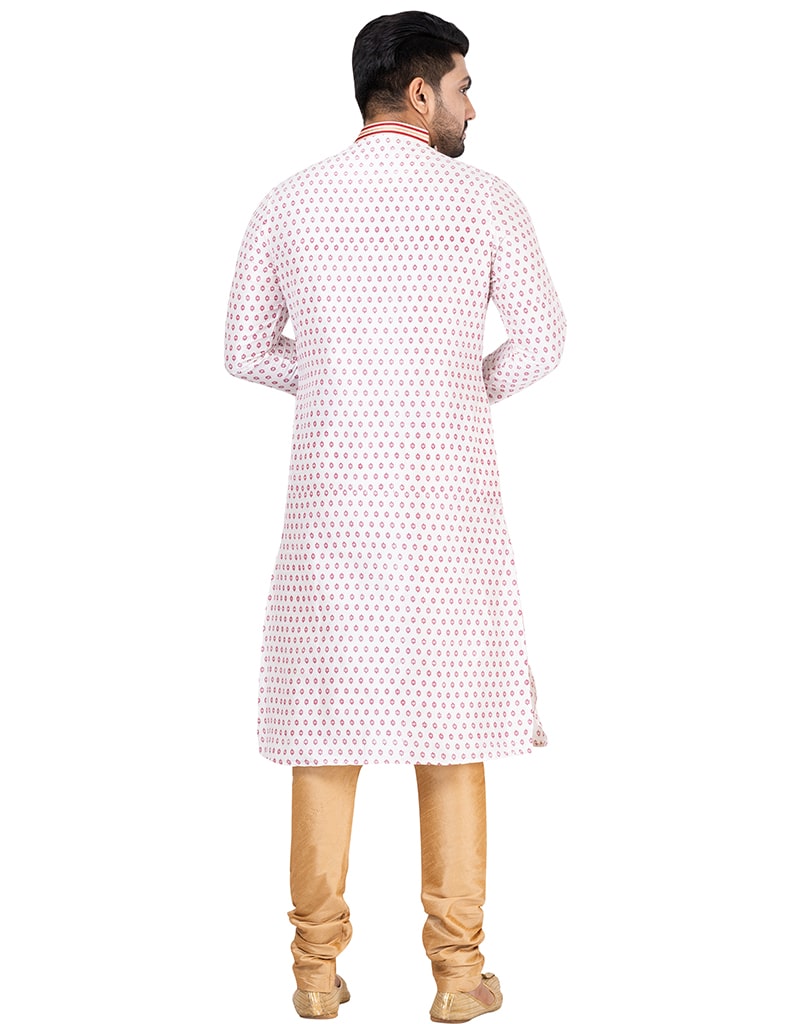 Premium CREAM Kurta DUPION SILK Churidar Set - Elegant Indian Traditional Outfit for Women | Perfect for Festivals, Weddings & Special Occasions