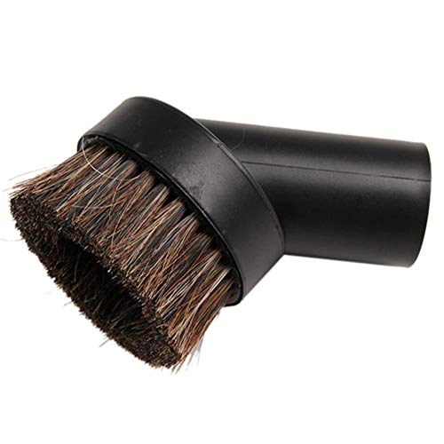 Soft Brush Vacuum Attachment - Round Swivel Head Dusting Brush Replacement for Hoover Cleaners | Pet Hair, Furniture & Hard-to-Reach Area Cleaning Tool (Black)