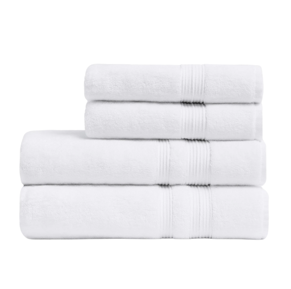 Premium 2+2 Classic Turkish Cotton Bath Towel Set - Ultra Soft & Absorbent for Spa, Bathroom & Beach Use