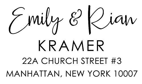 Personalized Self Inking Wedding Return Address Stamp - Custom Rubber Stamp for Wedding Invitations, Thank You Cards & Envelopes - Perfect Wedding Gift for Brides & Couples