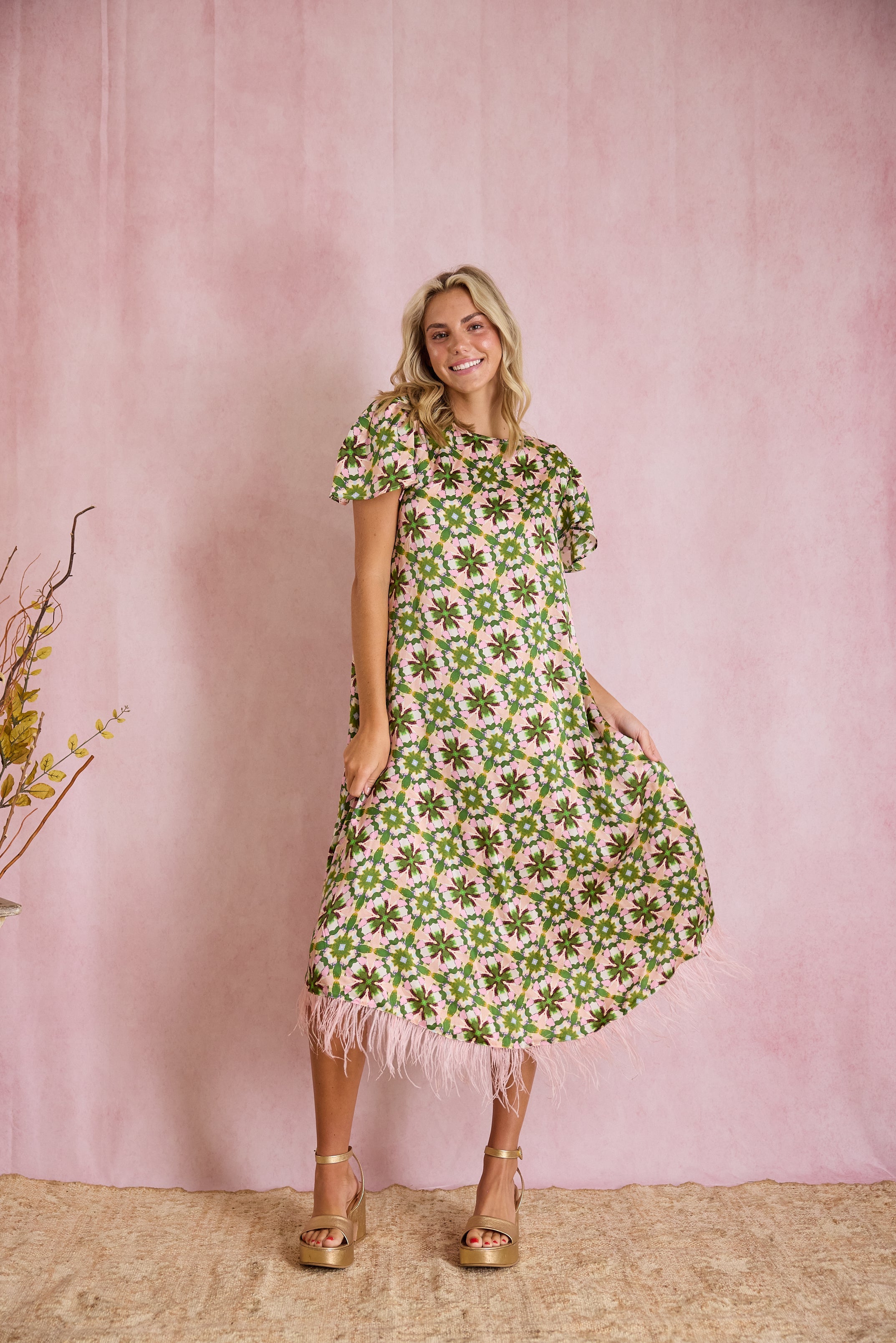 Georgia Dress Sugarplum - Elegant Floral Summer Dress for Women | Perfect for Weddings, Parties & Casual Outings