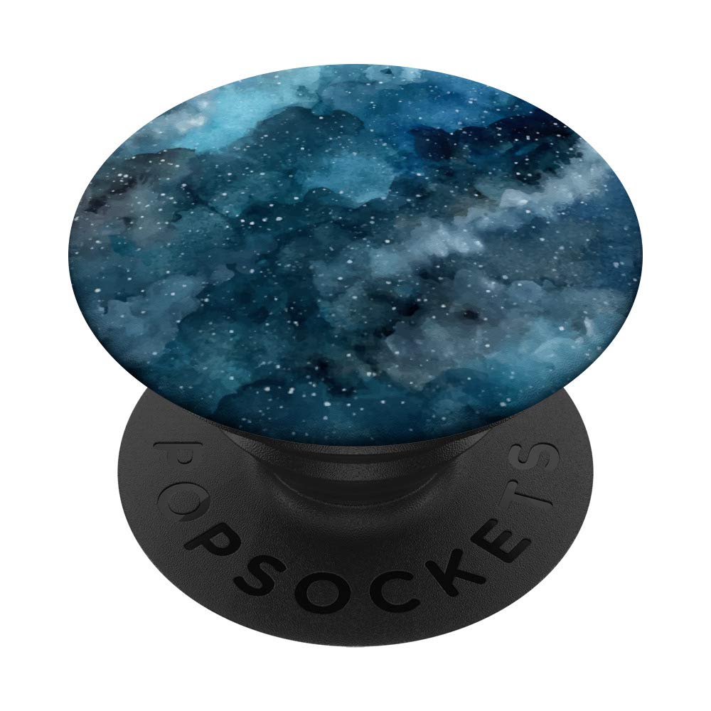 Blue Black Universe Deep Space Galaxy Stars & Planets PopSockets Swappable PopGrip - Perfect for Phones, Tablets & Laptops | Space-Themed Phone Accessory for Astronomy Lovers