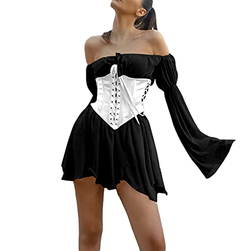 W Dress+bustier Black
