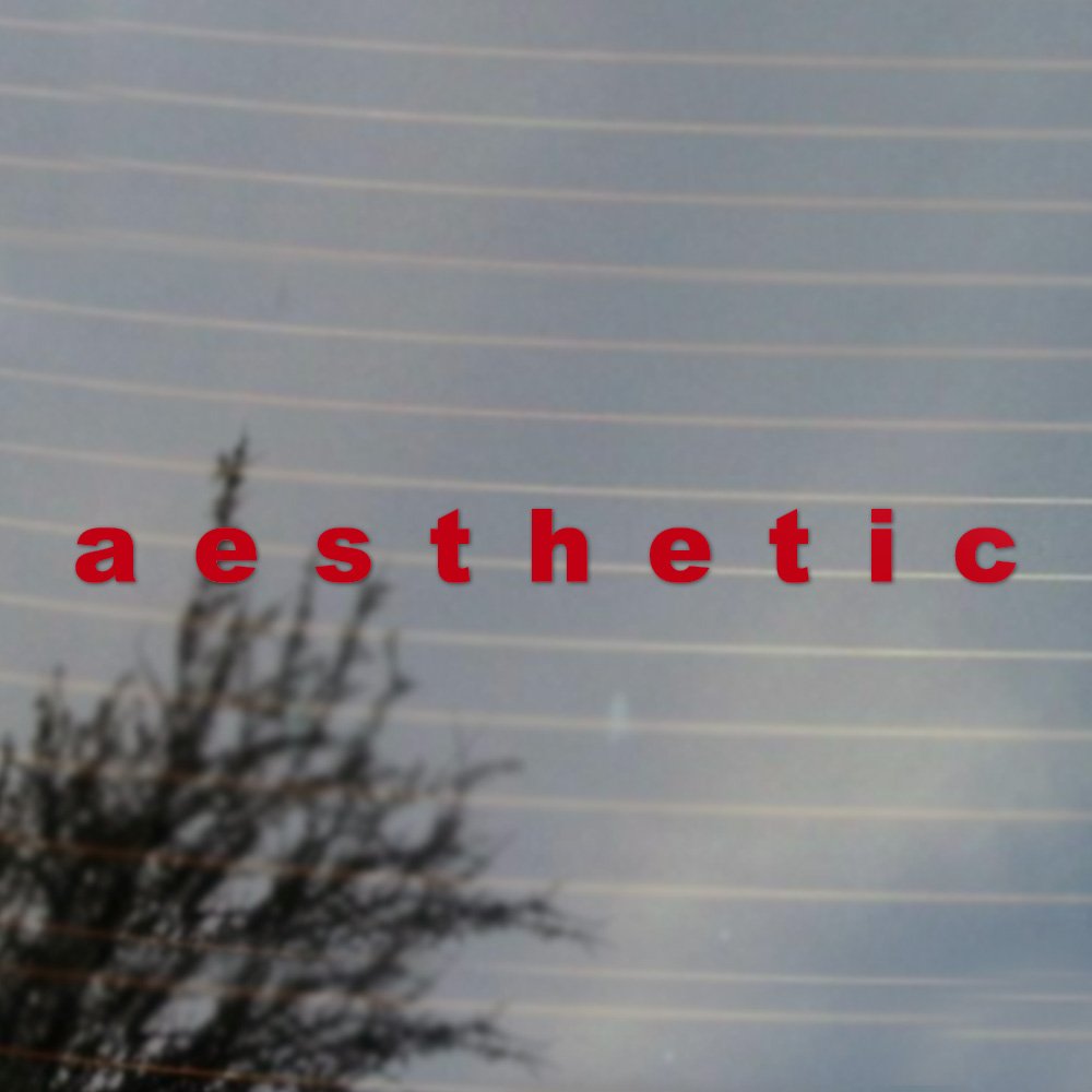Aesthetic Vaporwave Vinyl Decal for Cosplay & Fan Gear - Real Red - Perfect for Laptops, Cars, and Gaming Setups