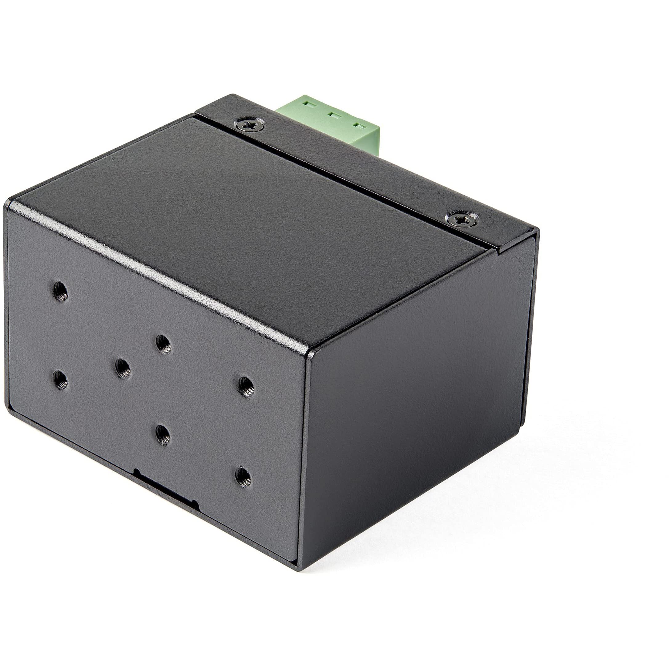 StarTech.com Industrial PoE+ Fiber to Ethernet Media Converter 30W - SFP to RJ45 - Gigabit Ethernet Converter for Single/Multimode Fiber - Compact IP30 Rated (-40°C to +75°C) - IMC1GSFP30W | Ideal for Harsh Environments, Factory Automation & Outdoor Network Extensions