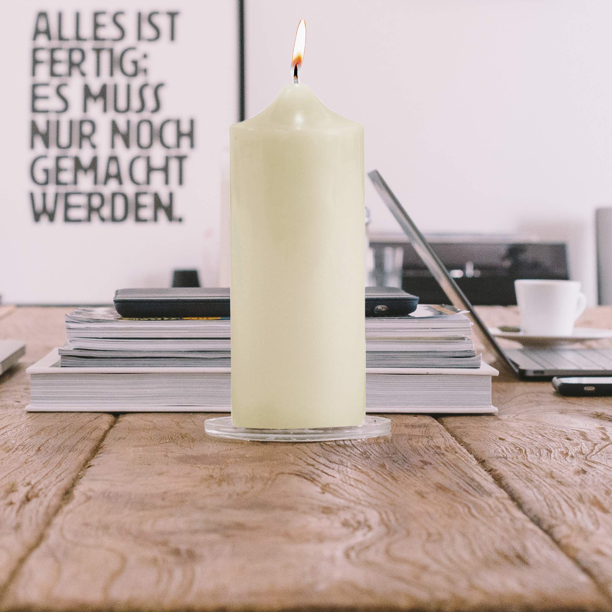 Unscented Ivory Pillar Candles 3