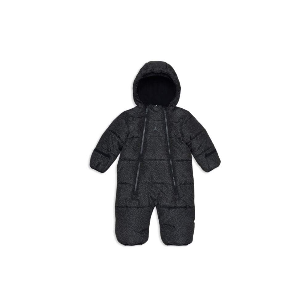 Jordan Baby Boys' or Girls' Hooded Snowsuit Bunting - Warm Winter Outfit for 0-3 Months (Anthracite/Black) - Perfect for Cold Weather, Outdoor Activities & Photoshoots