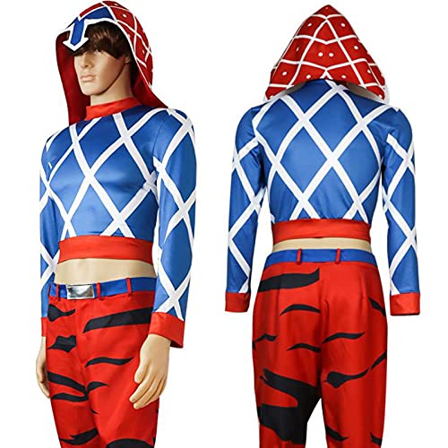 Guido Mista Anime Cosplay Costume - JoJo's Bizarre Adventure Uniform for Halloween Party & Comic Con (Size L) | Perfect for Cosplay Events, Halloween Costumes, and Anime Conventions