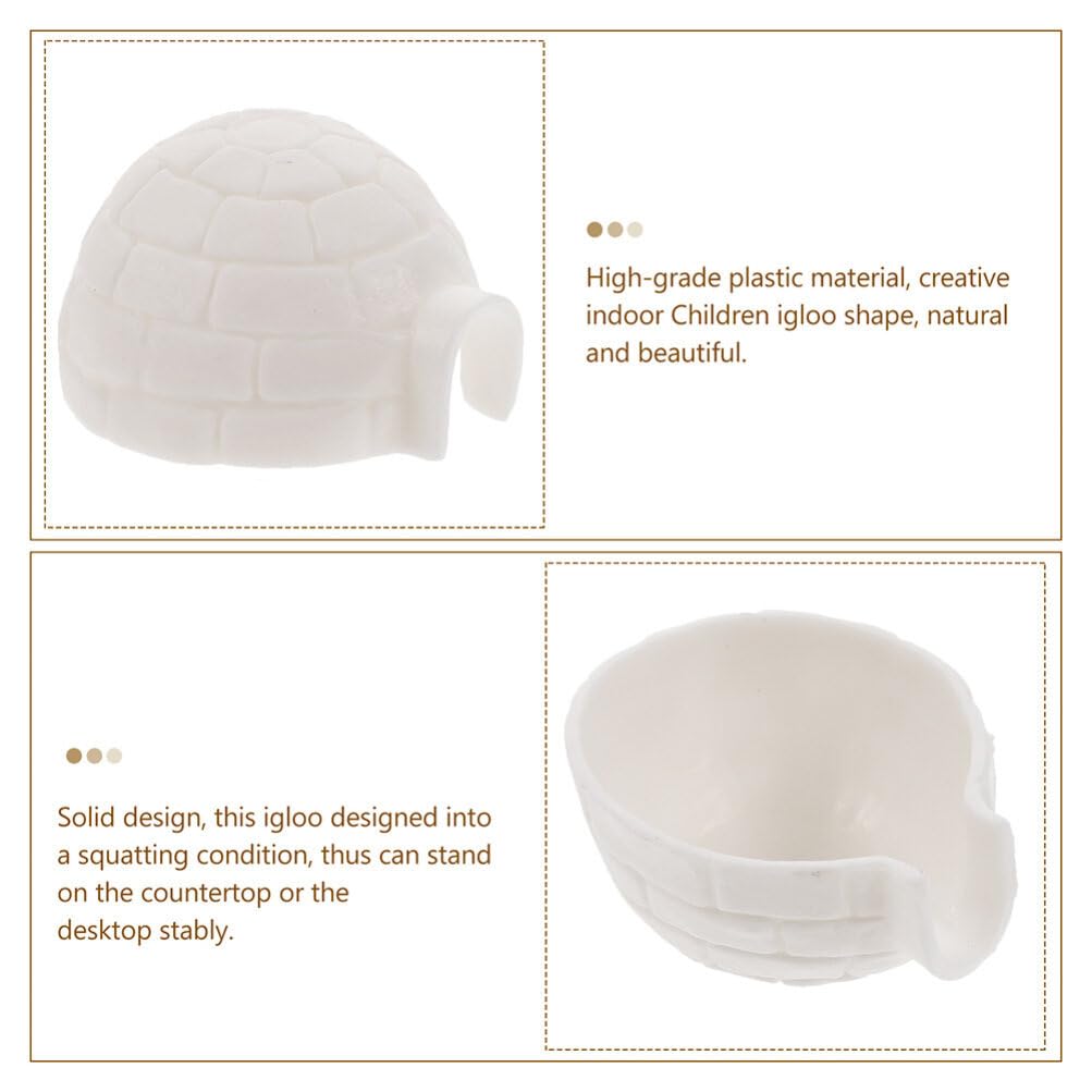 10pcs Mini Igloo Figurines - Lifelike Arctic Ice House Models for Dollhouse Decor, Cake Toppers & Micro Landscapes | Miniature Igloo Statues for Winter Scenes, Christmas Displays & Educational Toys