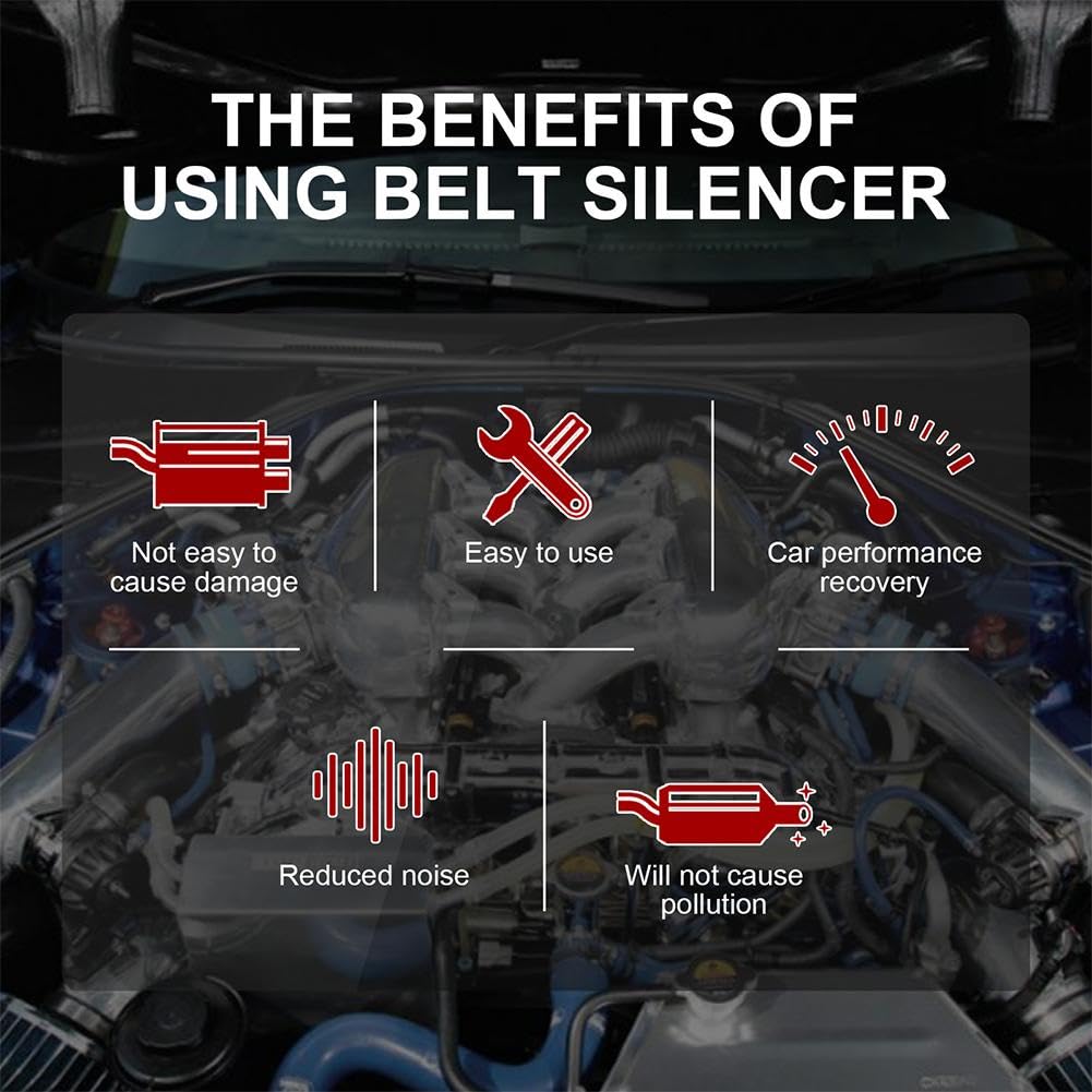 Belt Dressing Spray for Automotive - 100ml Engine Belt Lubricant & Noise Silencer | Reduce Squeaking & Protect Car Belts | Ideal for Daily Driving, Long Trips & Vehicle Maintenance