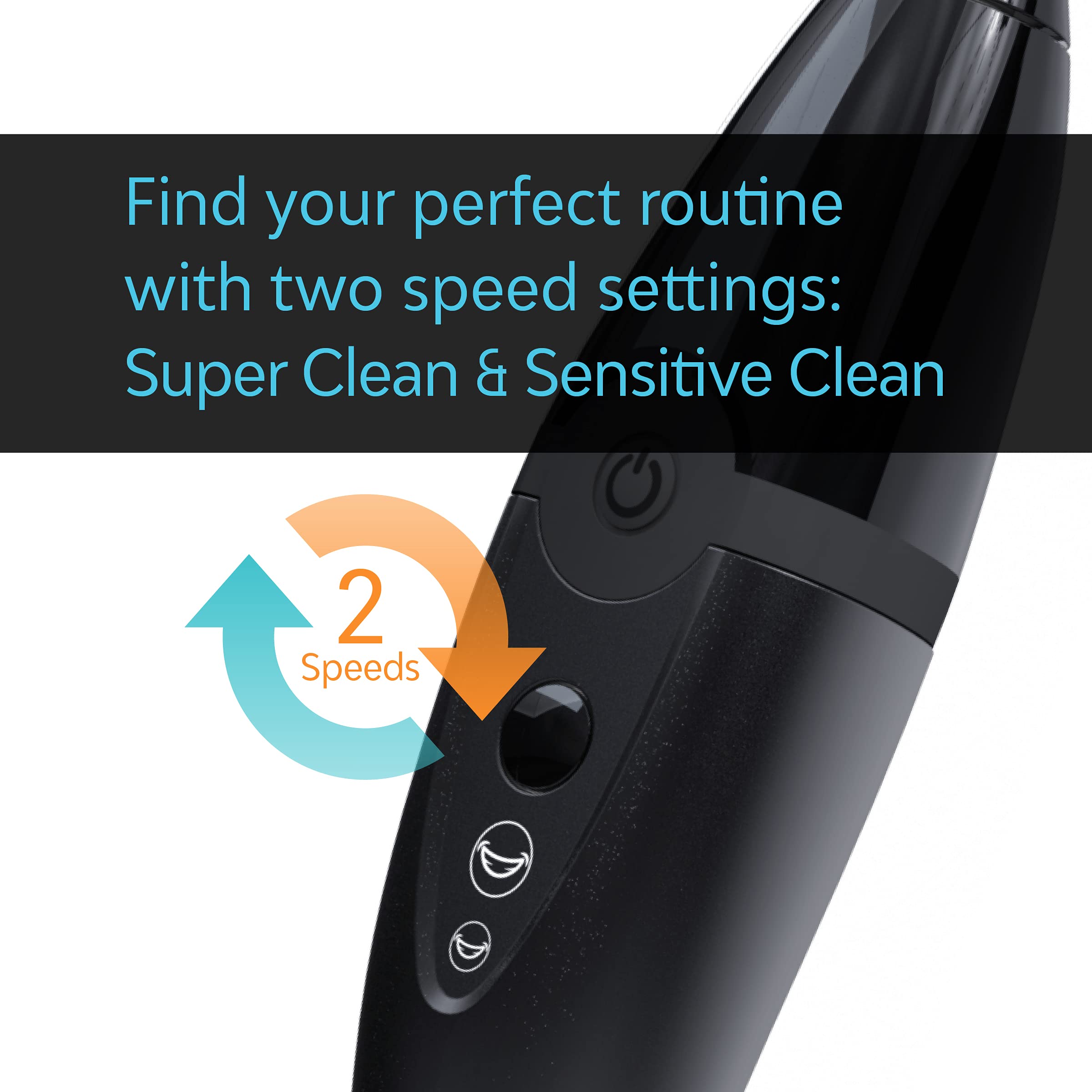 Tao Clean UV Sanitizing Sonic Electric Toothbrush with Cleaning Station - Dual Speed Settings, Black - Perfect for Travel & Home Oral Hygiene Care
