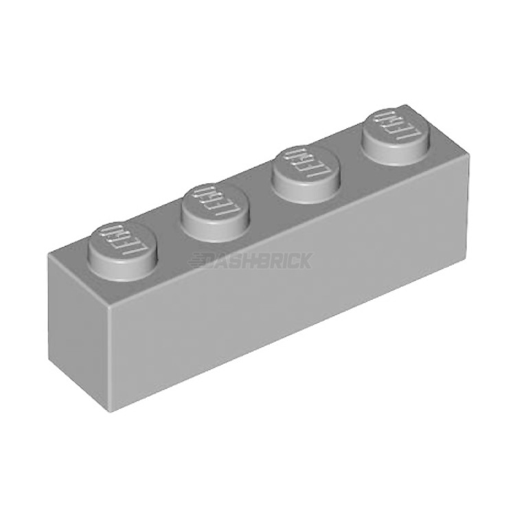 LEGO Classic 1x4 Light Gray Brick (3010) - Bulk Building Bricks for Kids & Adults - Perfect for DIY Projects, MOC Creations & LEGO Sets
