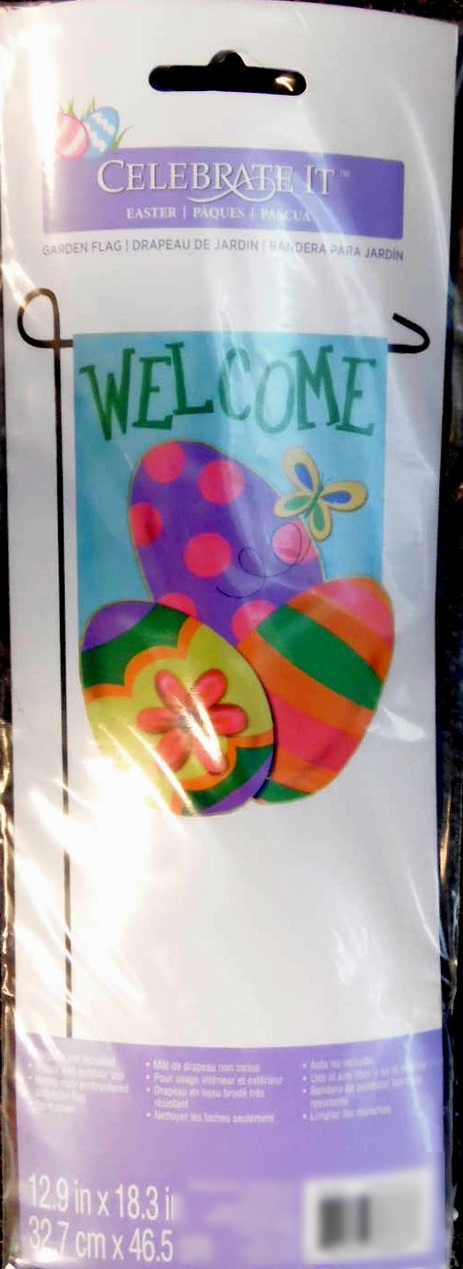 Easter Garden Flag with Eggs & Chicks - Spring Yard Decor