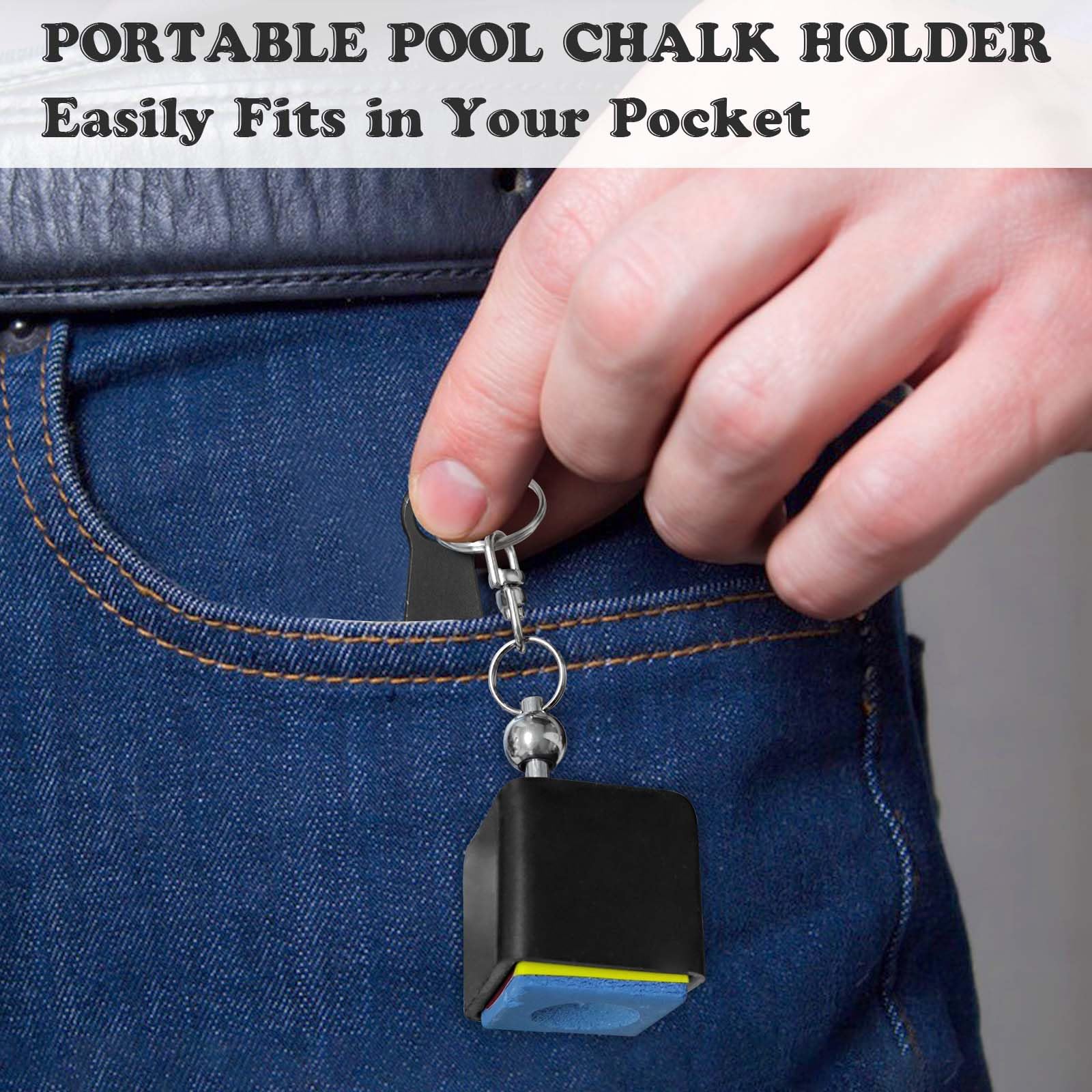 Portable Pool Cue Chalk Holder - Essential Billiards Accessory for Cue Enthusiasts | Durable & Compact Chalk Holder for Pool Sticks | Perfect for Home Game Rooms, Bars & Professional Tournaments