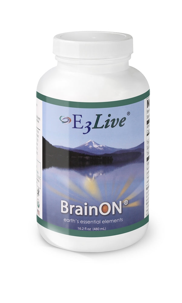 Organic Wild-Harvested E3Live + BrainON Blue Green Algae Supplement - 6 Pack (16oz Bottles, 192 Servings) for Mental Clarity, Focus & Mood Enhancement | Natural Brain Boost for Work, Study & Daily Wellness