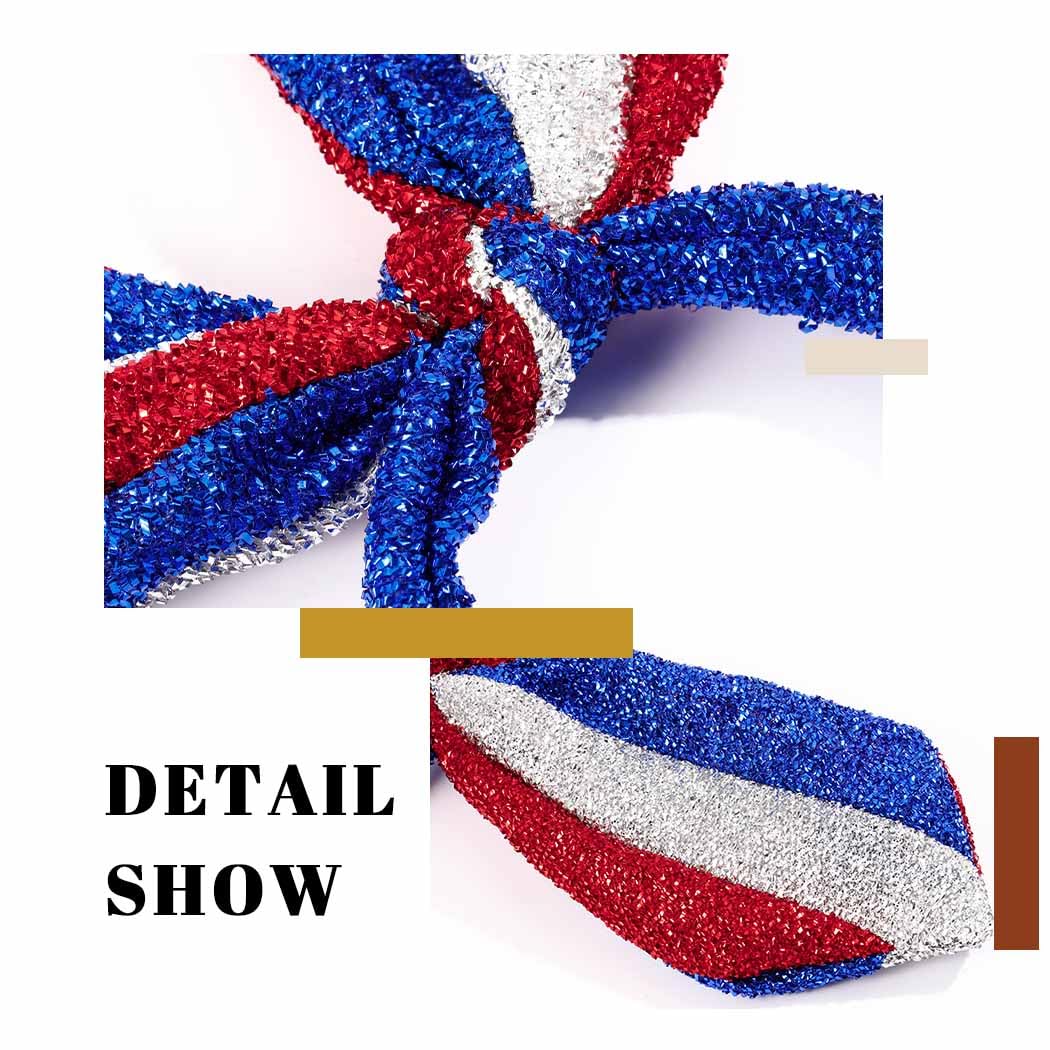 Gangel Patriotic 4th of July Headband - Red White & Blue Hair Accessories for Women, Independence Day Festival Bow Hairband - Perfect for BBQ Parties, Parades & Summer Celebrations