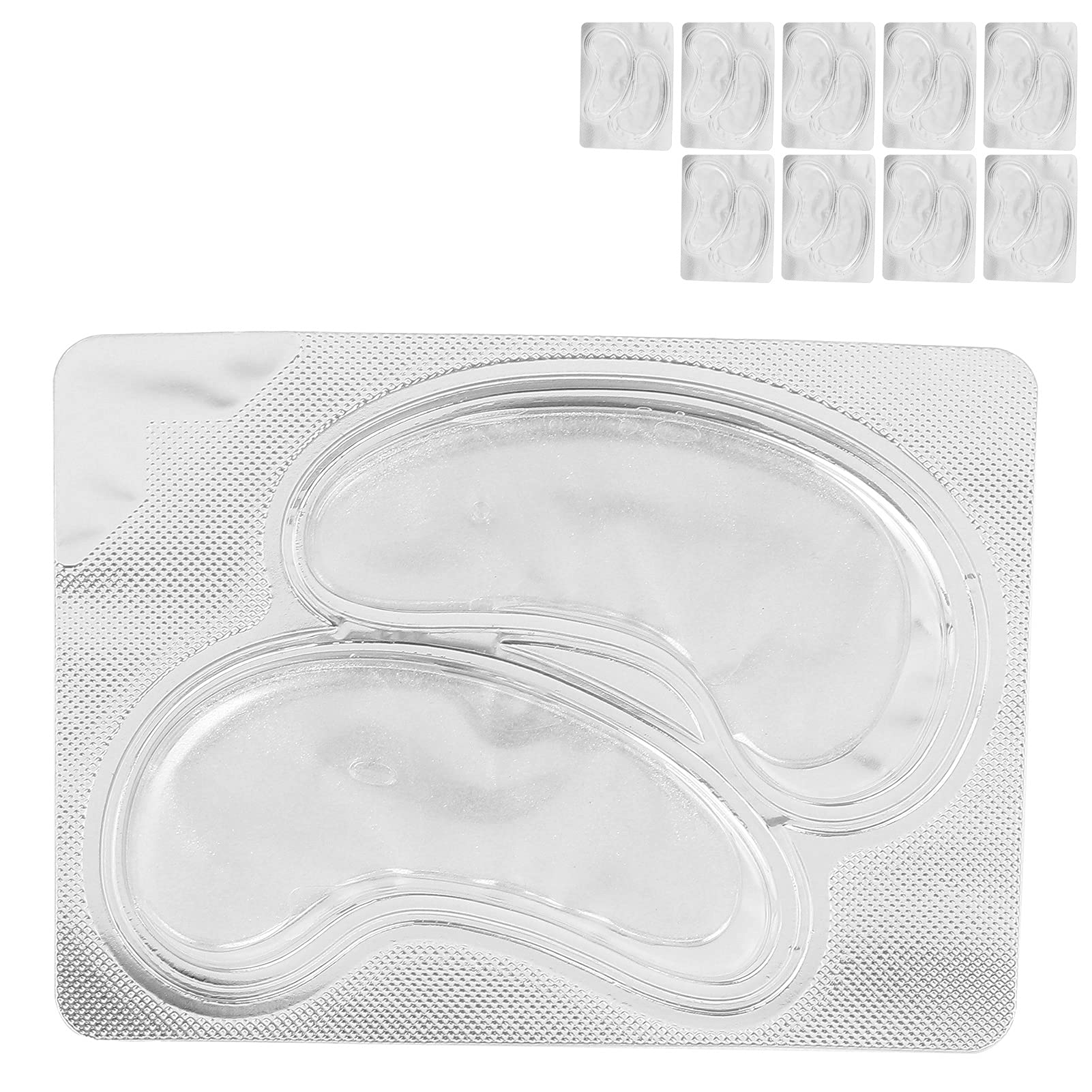 Anti-Aging Eye Mask - Collagen Under Eye Patches (10pcs) for Dark Circles & Wrinkles - Hydrating Gel Eye Pads for Home & Travel Use - Silver Sand Color | Perfect for Night Routine & Airplane Skincare