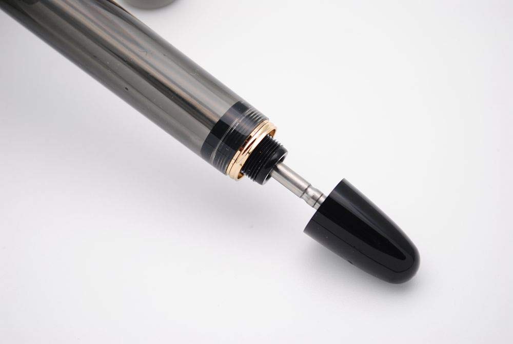 Premium Vacuum Filling Fountain Pen with 0.7mm Medium Nib - Black & Gold Design, Original Gift Box Included | Perfect for Calligraphy, Journaling & Professional Writing