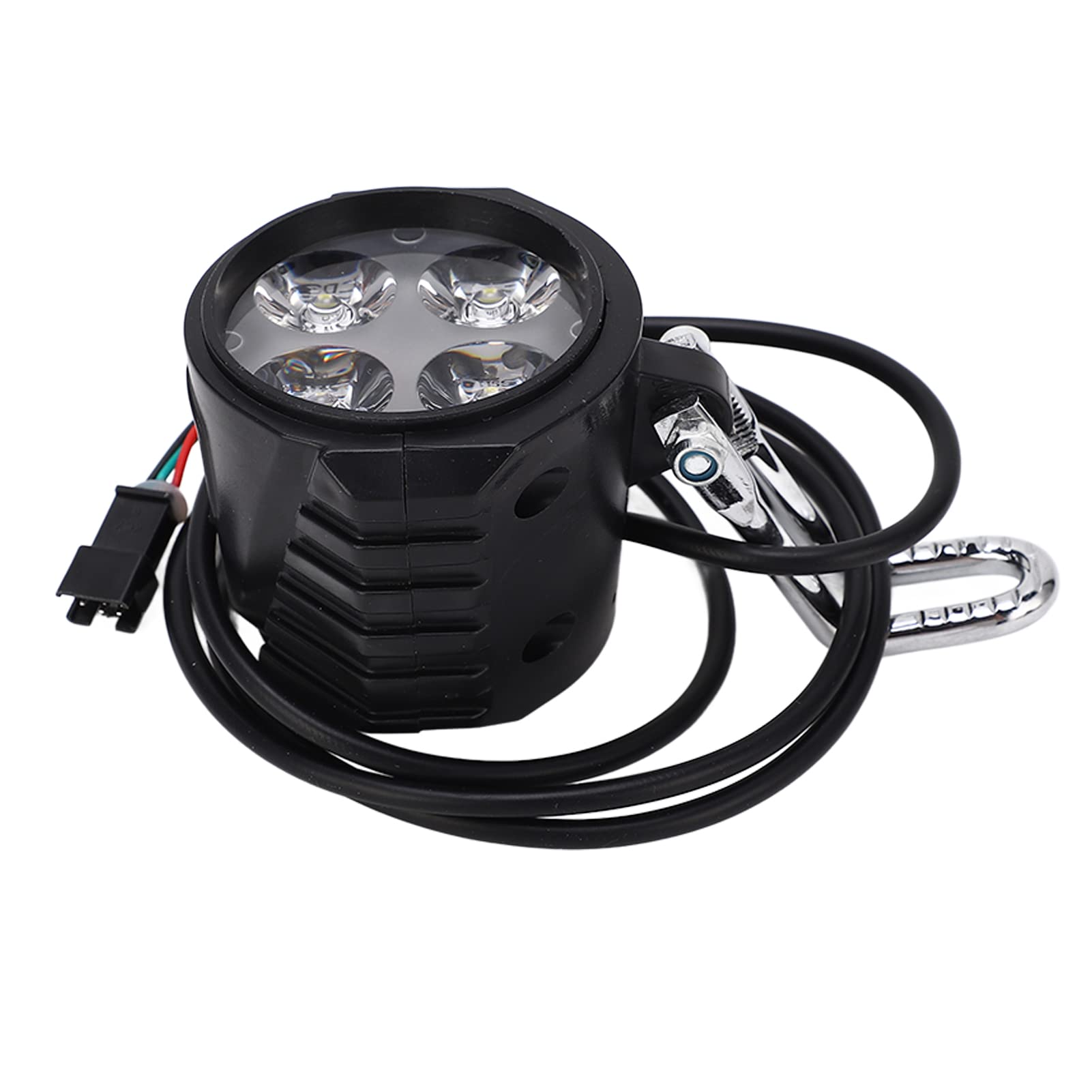 10 Inch 12-72V 2-in-1 Electric Scooter Front Light with Horn - Universal LED Headlight for E-Bikes, Bicycles & Scooters - Perfect for Night Riding & Commuting Safety