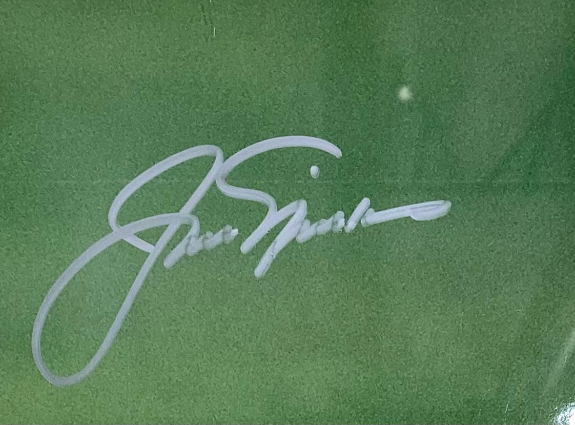 Authentic Jack Nicklaus Signed 16x20 PGA Sand Golf Photo - Framed Steiner & Golden Bear Holos - Perfect for Golf Memorabilia Collectors & Man Cave Decor