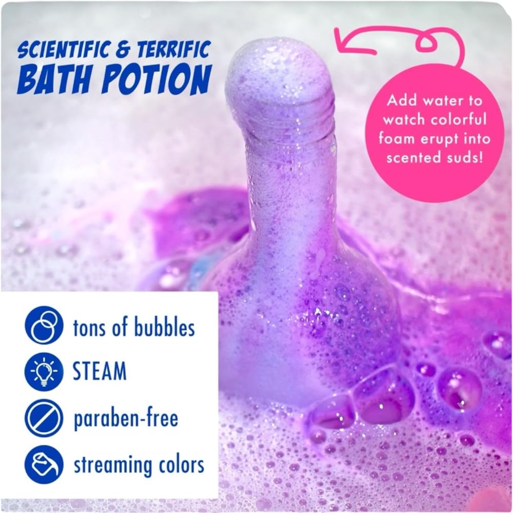 Mr Bubble Sweet Treats Bath Set - Lollipop Fizzer, Gummy Bear Bubble Bath & Bath Potion with Soap Stickers | Fun Kids Bath Time Gift for Birthday & Holidays