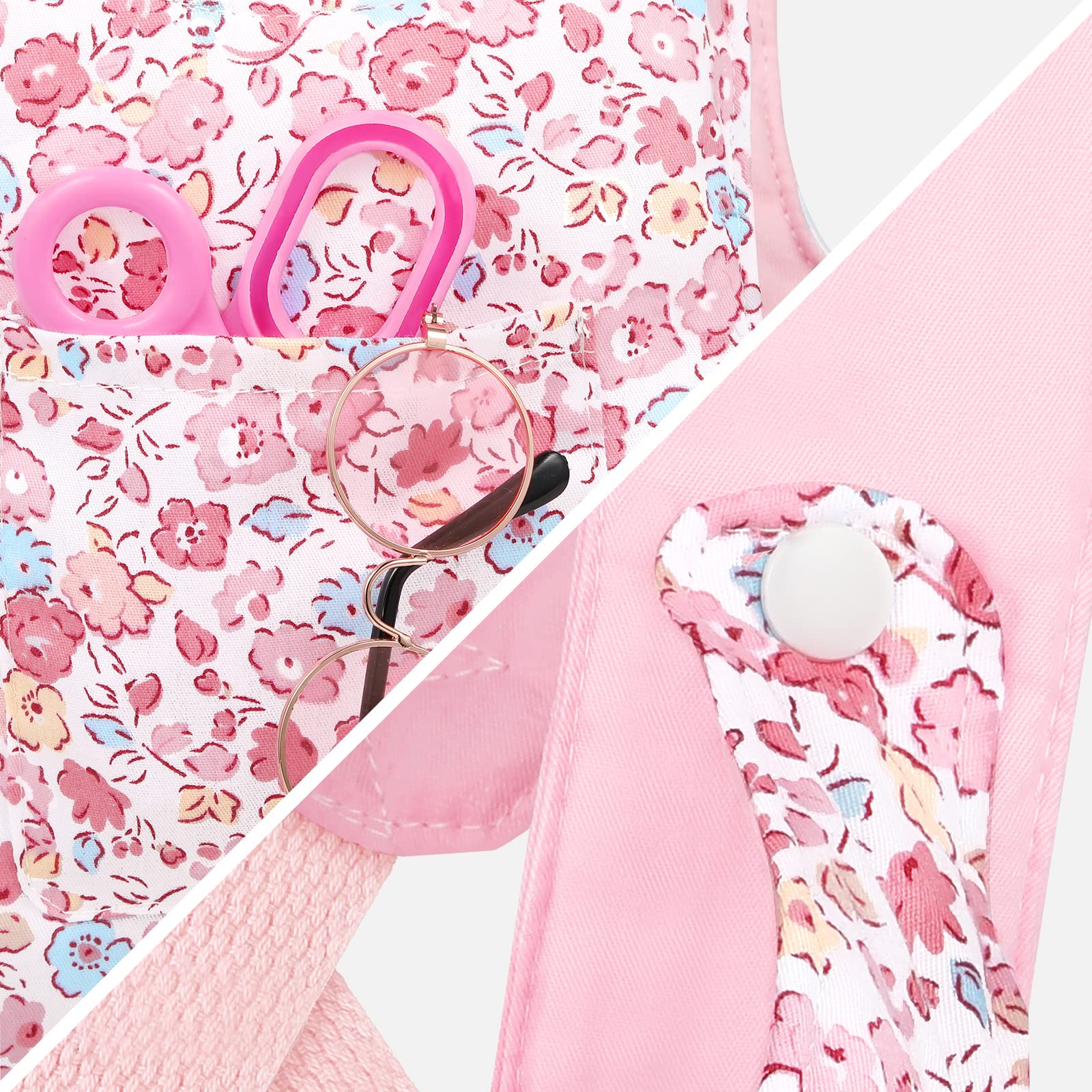GAGAKU Adjustable Baby Doll Carrier for Girls - Soft Stuffed Animal Carrier with Comfortable Straps Fits 12 to 20 Inch Reborn Dolls (Pink Floral Design) - Perfect for Pretend Play, Tea Parties & Outdoor Adventures