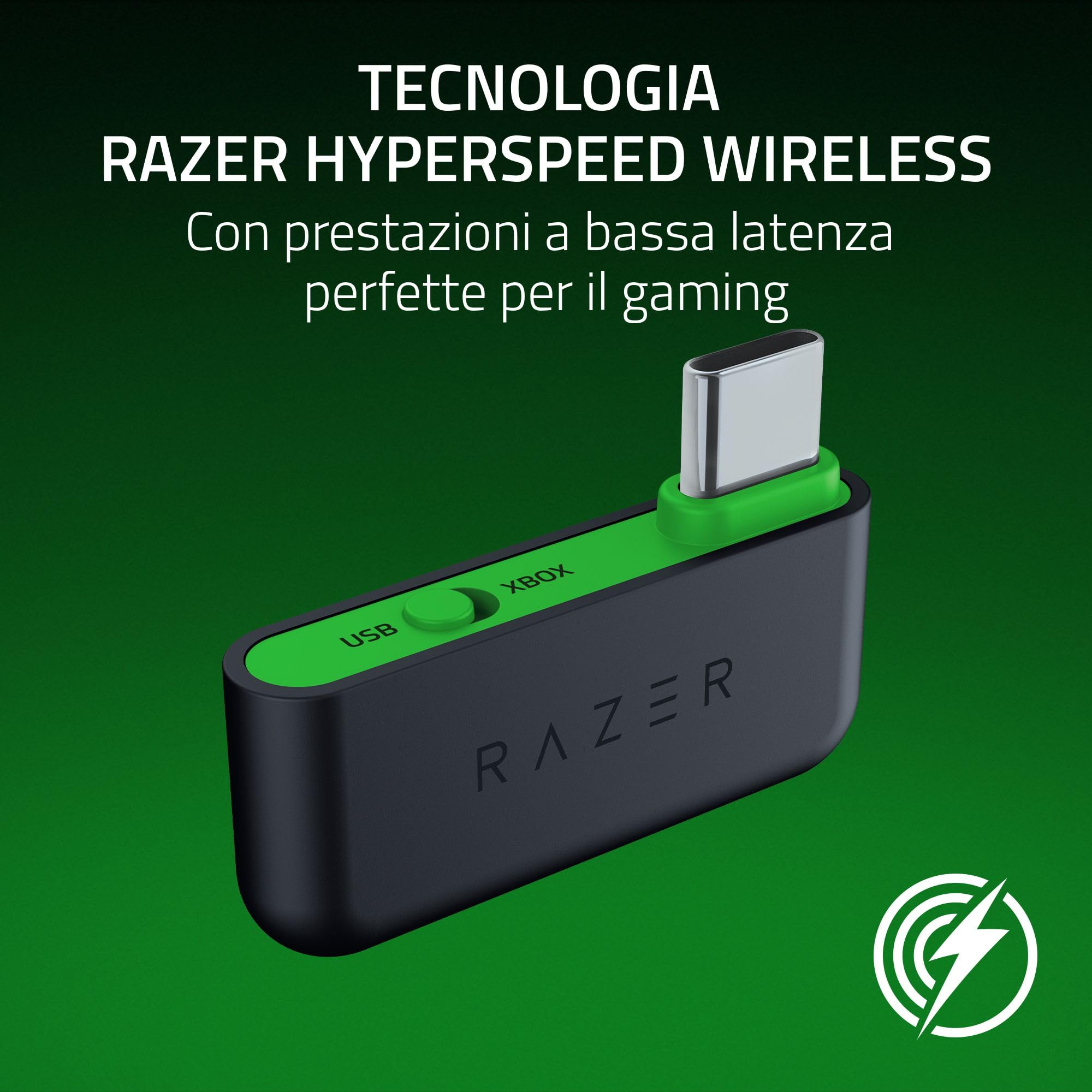 Razer Kaira HyperSpeed Wireless Gaming Headset for Xbox - Multi-Platform 50mm TriForce Drivers, HyperClear Cardioid Mic (Black) - Perfect for Xbox Series X|S, PC & Mobile Gaming