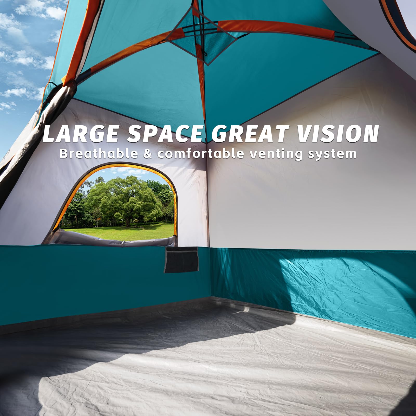 UNP 4-Person Camping Tent - Lightweight Portable Cabin Tent with Easy Setup & Waterproof Rainfly - Perfect for Family Camping, Hiking, and Outdoor Adventures