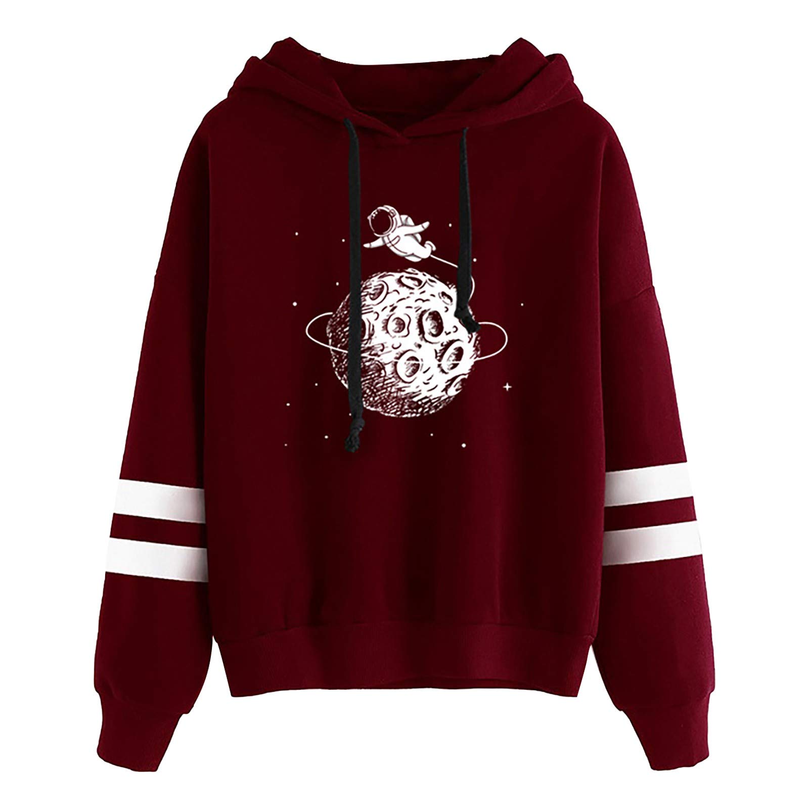 Posijego Women's Fall Winter Graphic Hooded Sweatshirt - Cotton Striped Long Sleeve Casual Pullover for Women | Cozy Loungewear & Streetwear Fashion