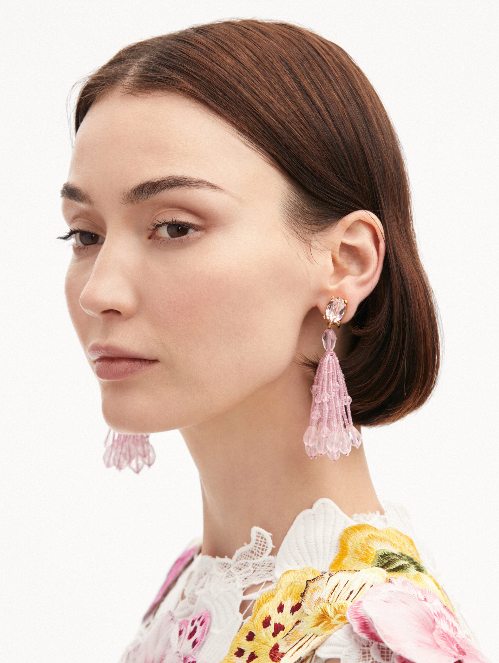 Beaded Tassel Clip On Earrings for Women - Fashion Boho Dangle Earrings for Parties, Weddings & Special Occasions