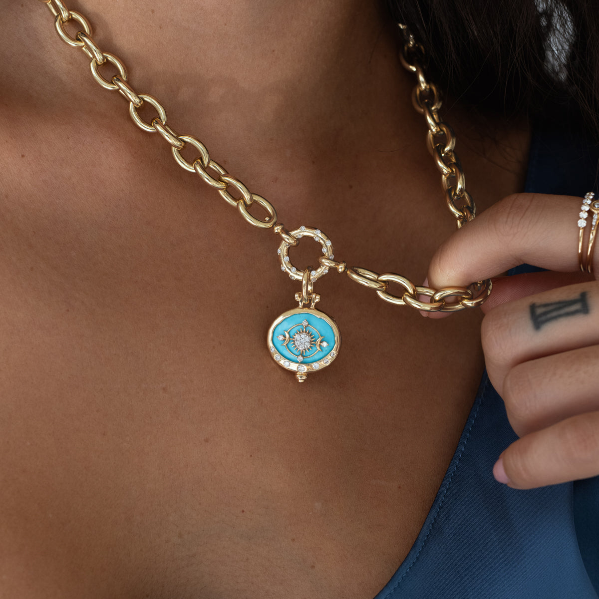 Wild Women Turquoise Pendant Necklace - Handcrafted Sterling Silver Jewelry for Boho Style & Everyday Wear | Perfect Gift for Women, Birthdays & Special Occasions
