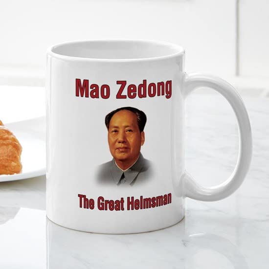 Mao Zedong 11 oz Ceramic Coffee Mug - 325 ml White Tea Cup with Handle - Perfect for Home, Office & Gift Giving - Vintage Chinese Leader Design
