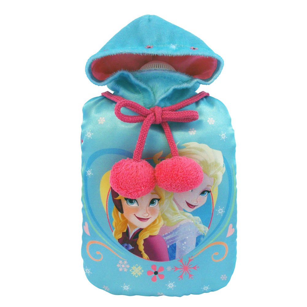 Disney Frozen Hot Water Bottle with Soft Cover - Perfect for Kids, Winter Warmth, and Pain Relief - Great for Bedtime, Cold Days, and Relaxation