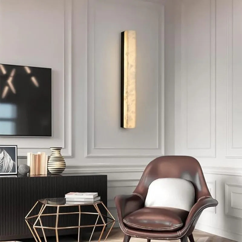 Modern Linear Wall Sconce - Alabaster Kitchen Island Lighting Fixture for Contemporary Homes | Perfect for Kitchen, Dining Room & Hallway Decor