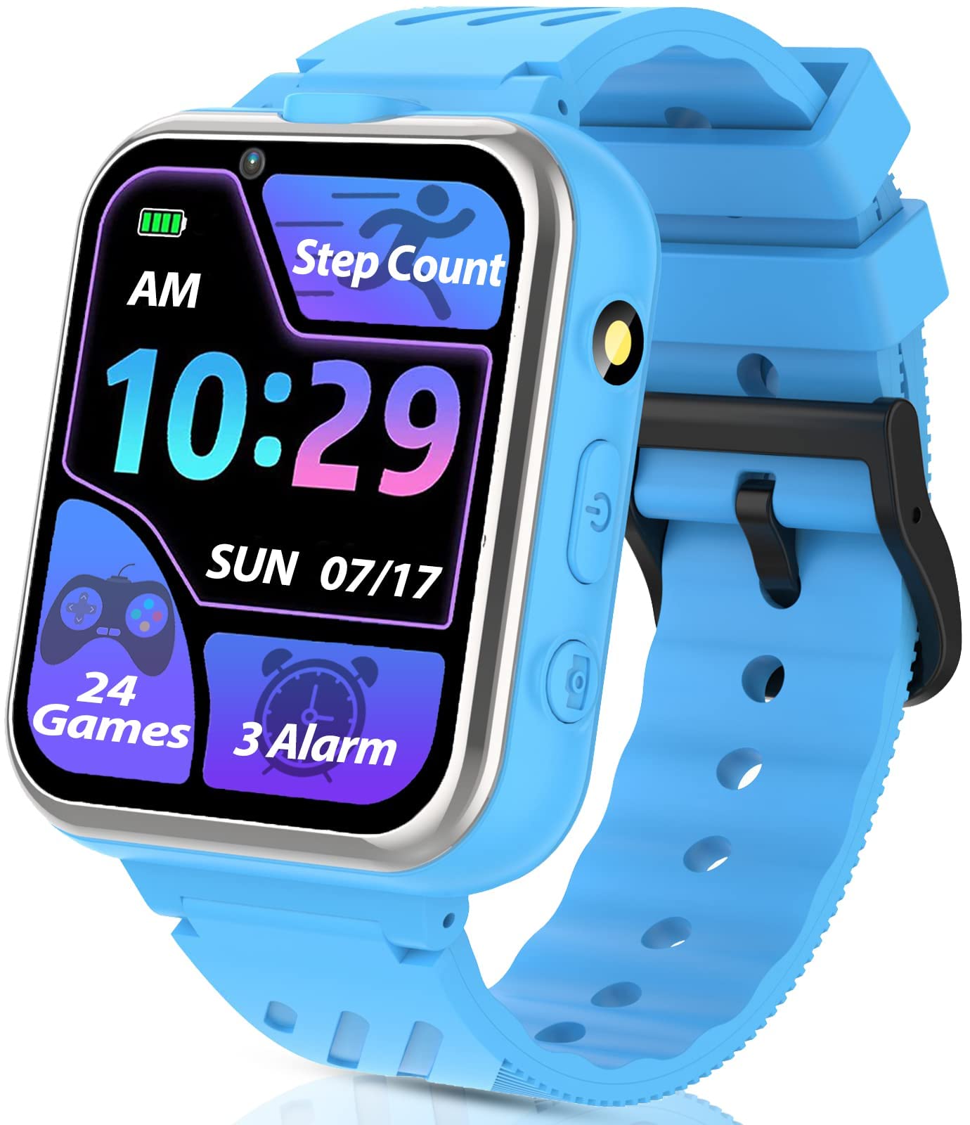 AOYMJRS Kids Smart Watch with Touchscreen, 16 Games, Camera & Pedometer - Educational Birthday Gift for Boys & Girls Ages 3-10 (Blue) - Perfect for Learning, Playtime & Outdoor Activities