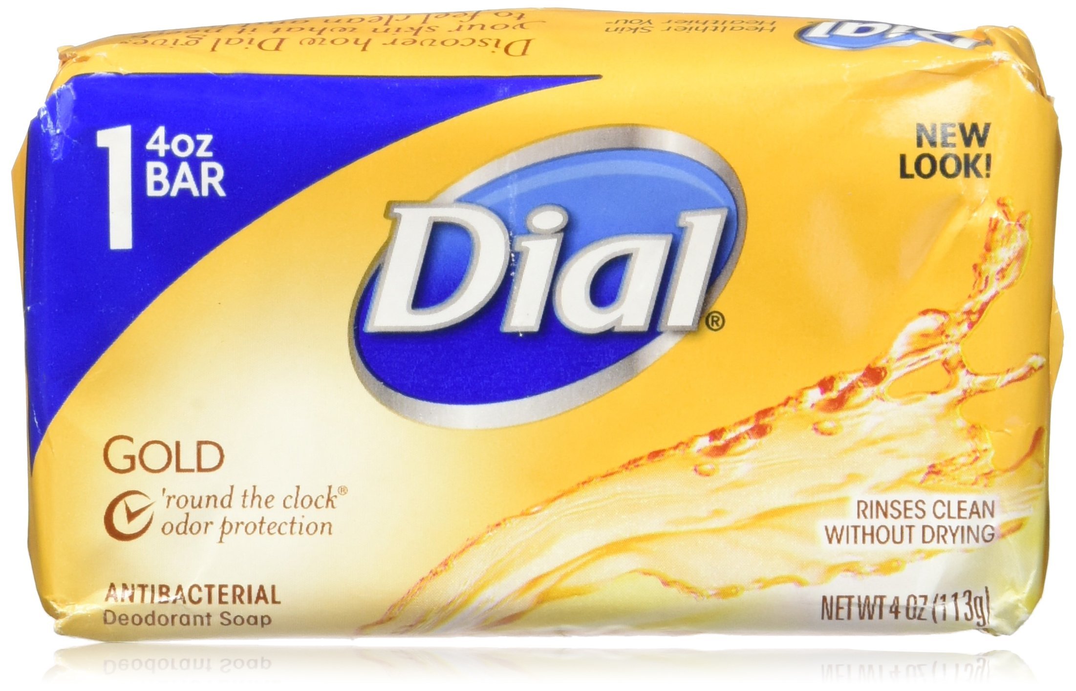 Dial Gold Antibacterial Bar Soap - 4 oz (Pack of 1) - Moisturizing & Deodorizing for Daily Hand & Body Wash - Ideal for Home, Gym & Travel