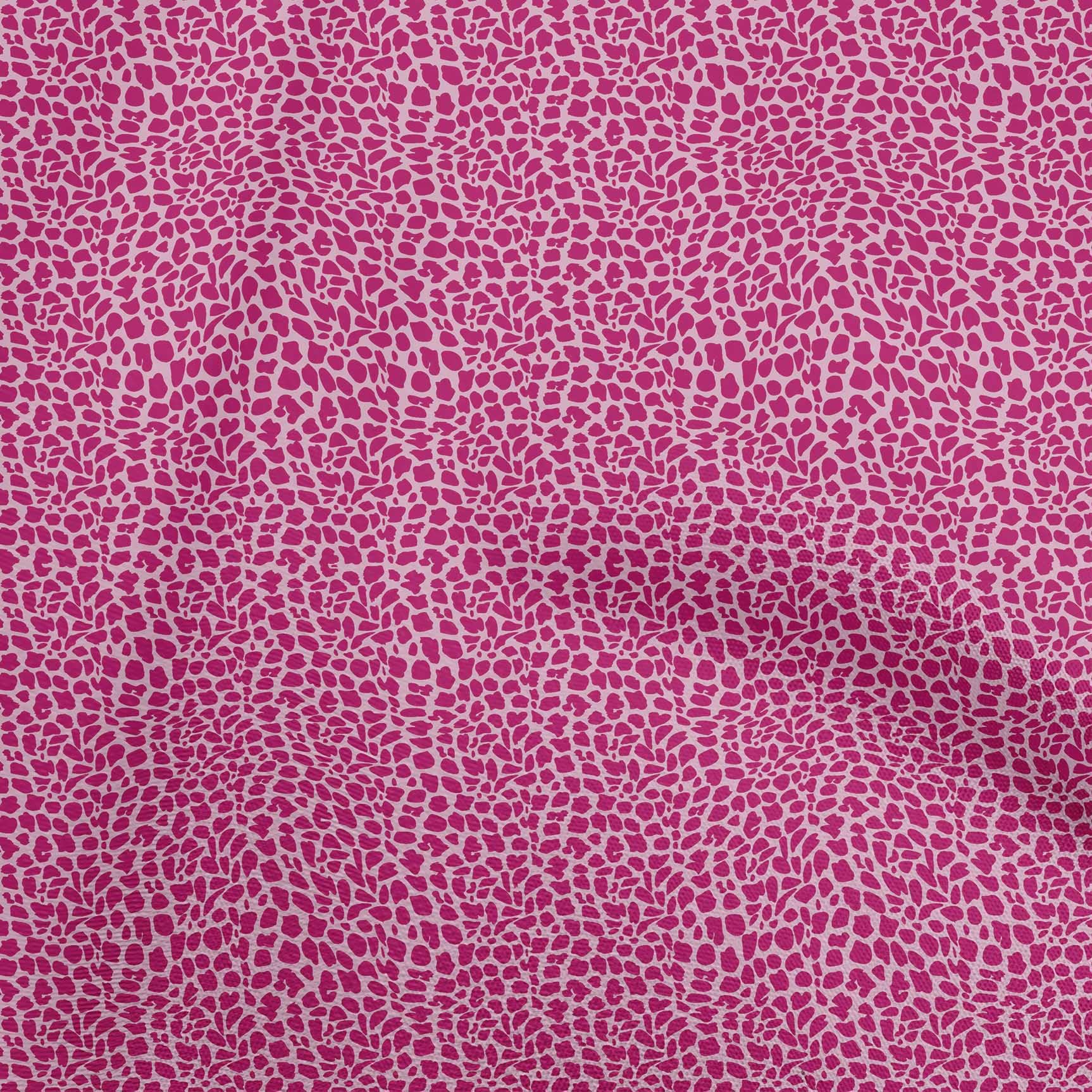 oneOone Polyester Spandex Fuchsia Pink Animal Print Fabric - 56 Inch Wide Soft Stretch Material for Sewing, DIY Crafts, Upholstery & Costume Making | Perfect for Dresses, Curtains & Home Decor Projects
