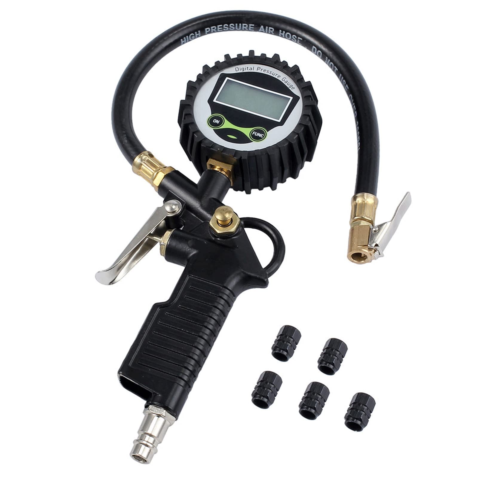 Digital Car Tire Inflator with LCD Display - Portable Air Pressure Gauge for Trucks, Cars, SUVs, RVs & Motorcycles - Perfect for Road Trips, Emergency Inflation & Vehicle Maintenance