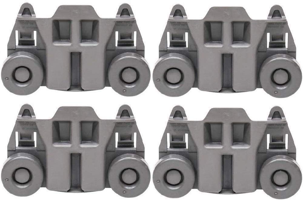 4-Pack Premium Dishwasher Wheels for Kenmore Elite & KitchenAid - Lower Rack Replacement Part W10195416 - Durable Kitchen Appliance Accessories for Smooth Dishwashing Performance