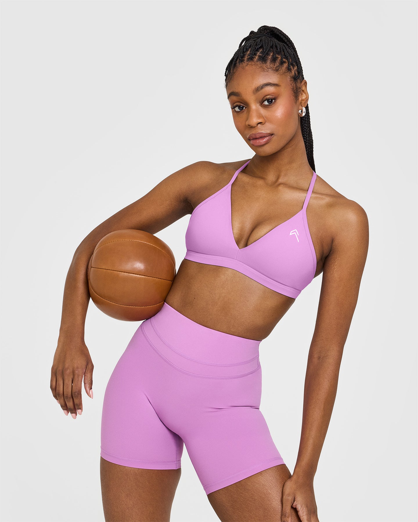 High Waisted Shorts for Women - 6-Pack Comfortable Stretchy Workout Shorts in Orchid Purple | Gym, Yoga, Running & Lounge Wear